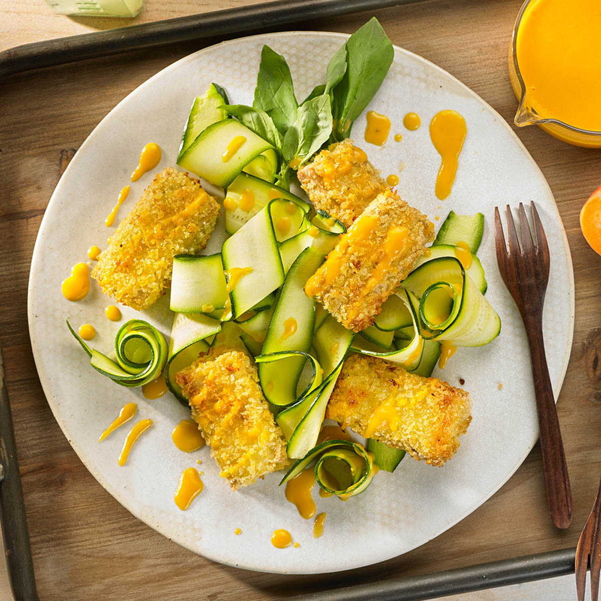 Recepta tofu cruixent amb salsa d’albercoc Recepta tofu cruixent amb salsa d’albercoc