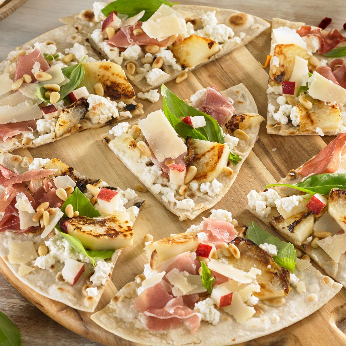 Receta pizcita de espelta con melocotón y jamón