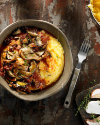 recepta ametller origen polenta amb salsa de ceps vi negre