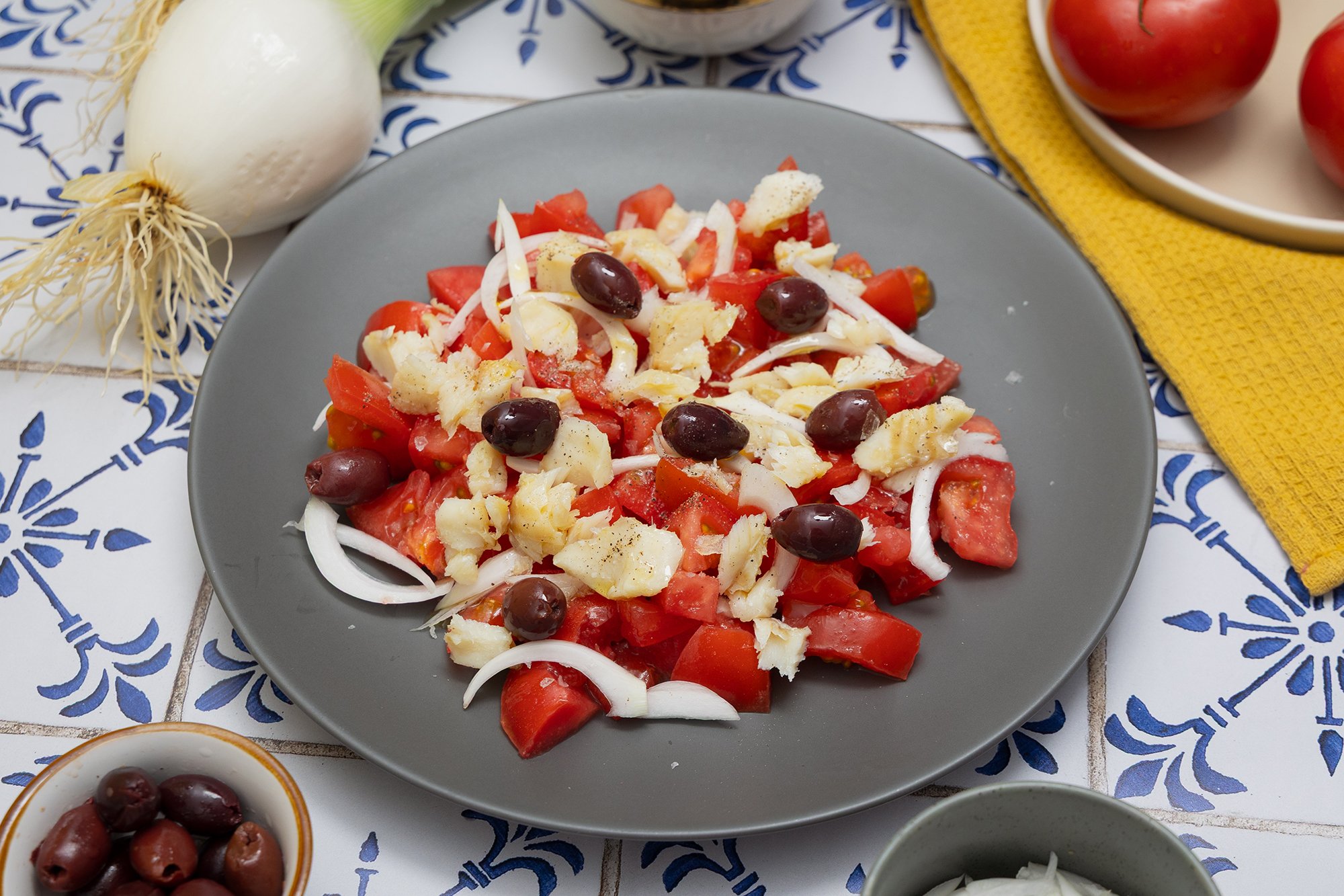 Receta esqueixada de bacalao exprés Receta esqueixada de bacalao exprés